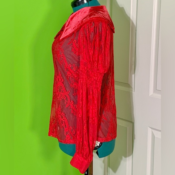 Killstar Bite Tonight Long Sleeve Top Scarlet NWOT - Picture 5 of 9